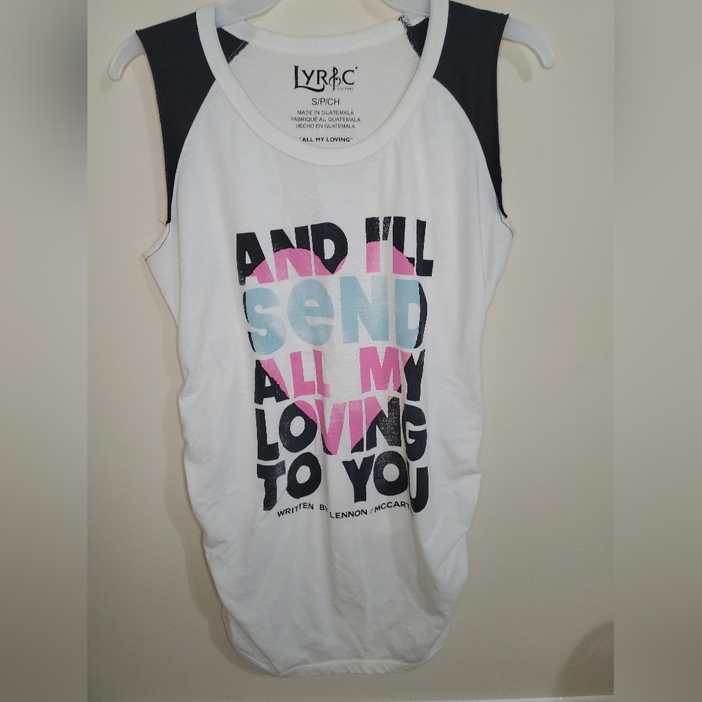 Lyric Culture Maternity Muscle Tank Top with Print Size S
